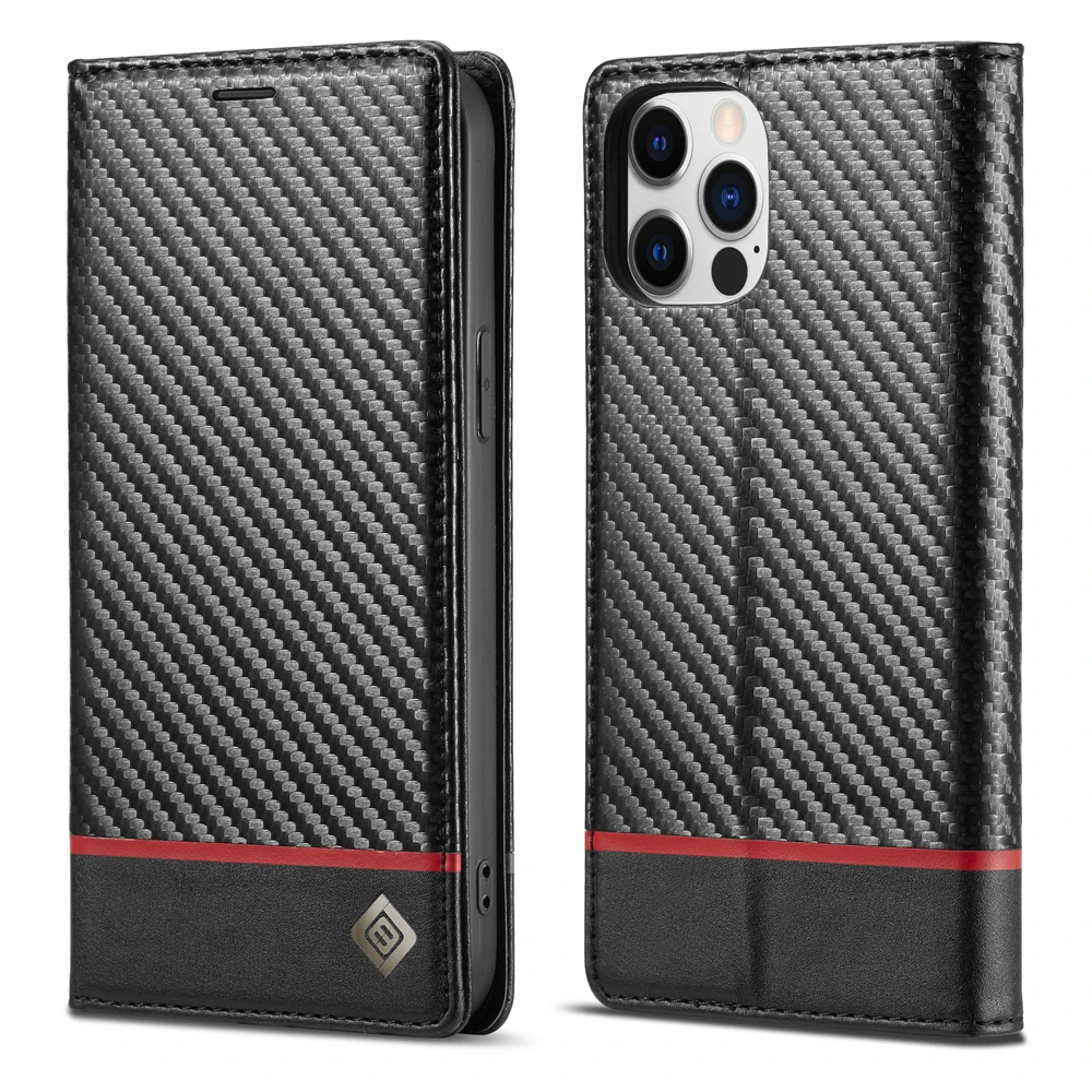 iphone 13 pro phone case Leather Flip Phone Case For iPhone 12 11 13 Pro Max Mini 8 7 Plus Carbon Fiber Man Cover Wallet Cards Stand XR XS XS Max SE 2020 apple 13 pro max case