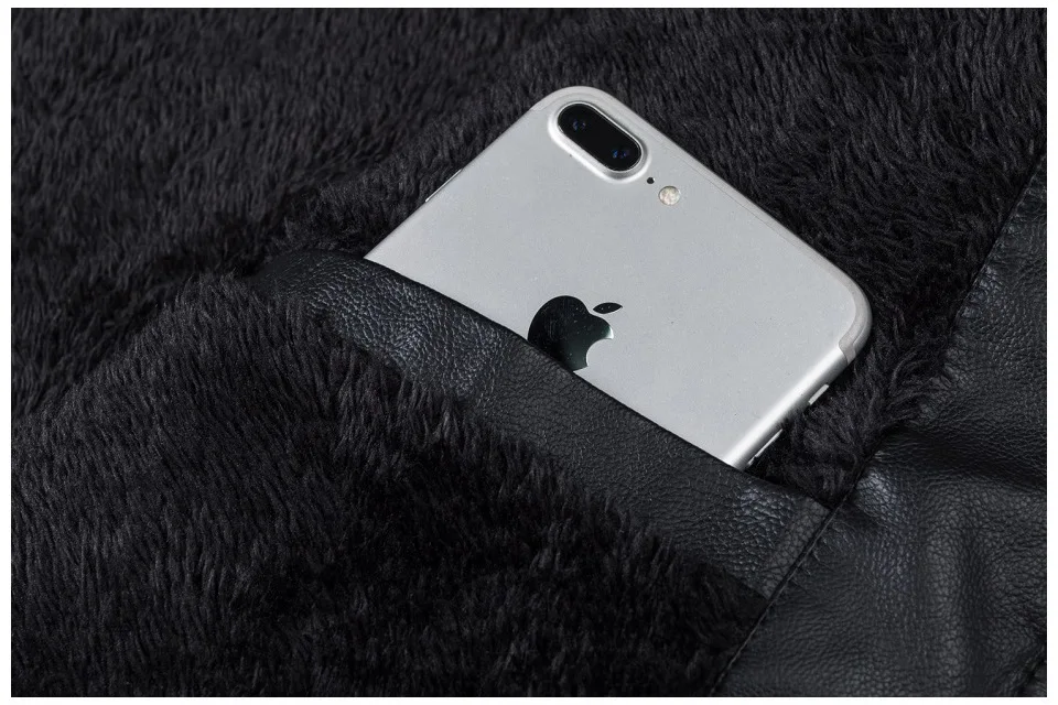 Autumn and Winter Leisure Motorcycle Stitching Pu Leather Jacket Men's Fashion Stand-up Collar Retro Warm PU Leather Jacket