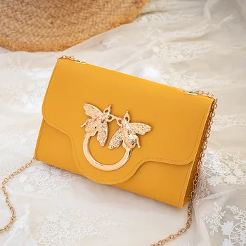

Little Bee Women Shoulder Purse Female 2020 New Fashion Chain Bag Casual Slung Square Mobile Phone Bag PU Wholesale Lady Purse