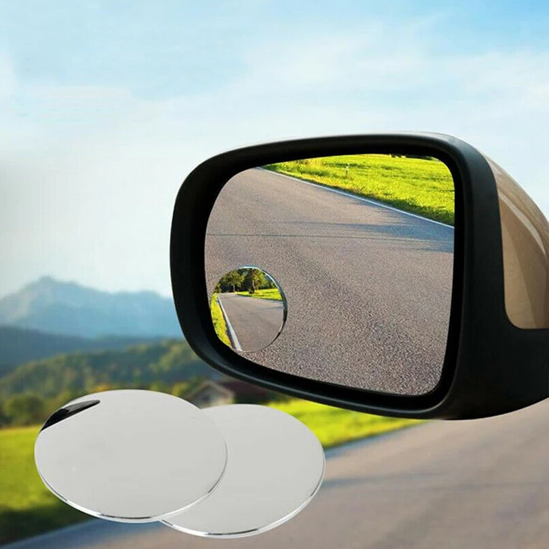 1 шт/2 шт 360 градусов Безрамное Зеркало для слепых зон, широкоугольное выпуклое зеркало для автомобиля, маленькое круглое боковое зеркало заднего вида с повязкой на глаза, Парковочное зеркало