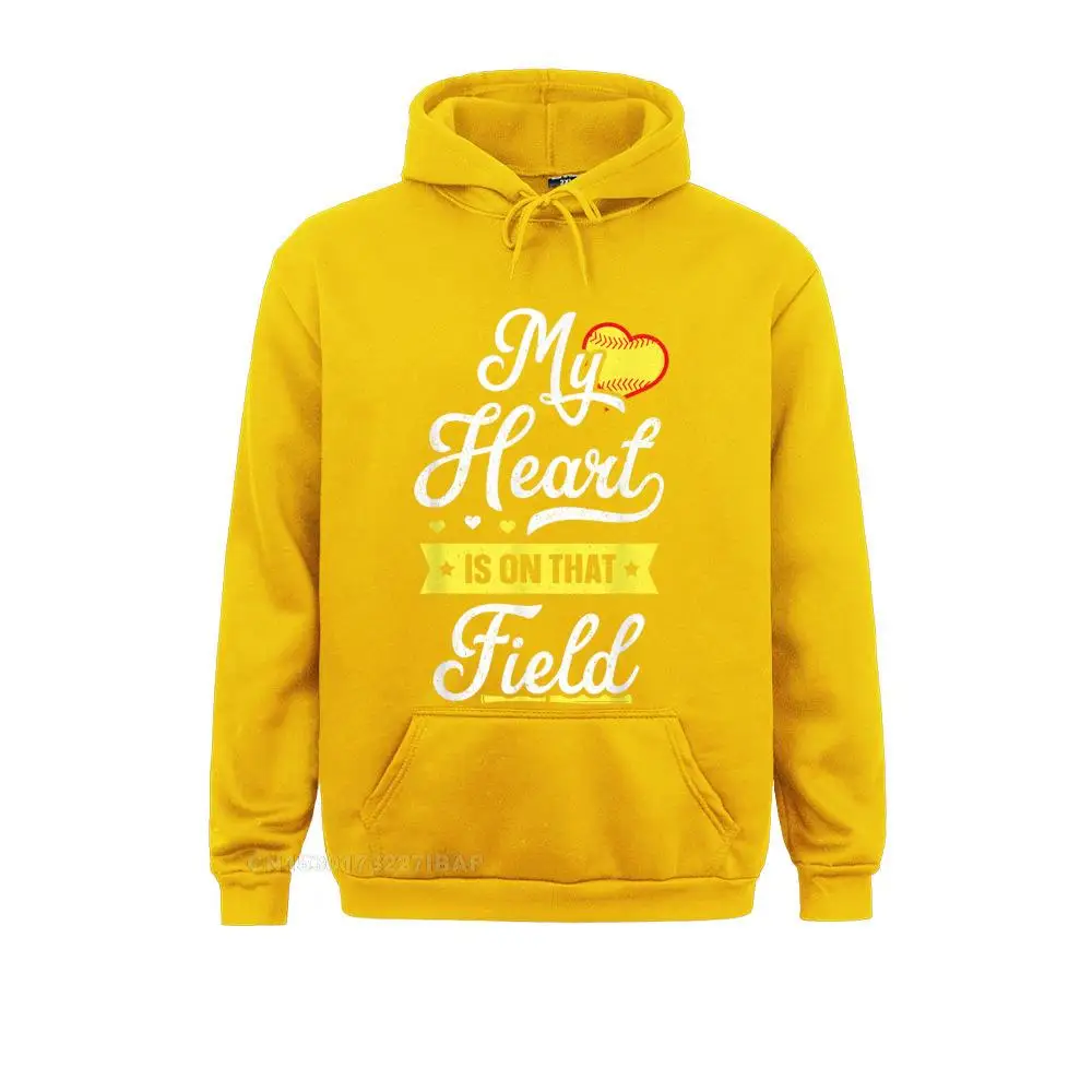 Camiseta con el mensaje "Mi corazón está en ese campo", regalo para mamá, sudaderas con capucha divertidas de softbol, sudaderas de manga larga para estudiantes, sudaderas geniales