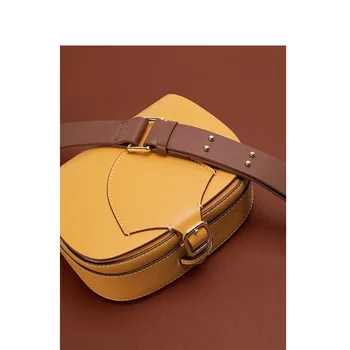 

New Wide-shoulder Strap Sloping Saddle Bag Stylish Half-round Bag Shoulder Women's Bag Purses and Handbags