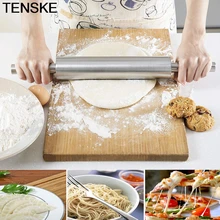 TENSKE Скалка из нержавеющей стали Glide Fondant Rolling помадка торт тесто украшение торт ролик ремесла инструмент для выпечки и готовки SE