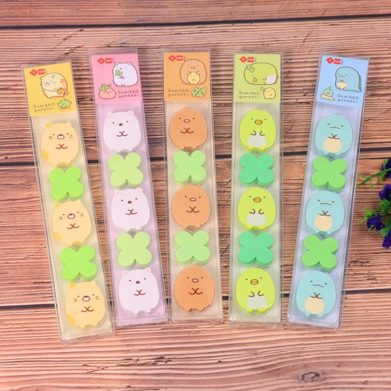 

20set/1lot Japanese Cute Cartoon Sumikko Gurashi Pencil Eraser Kawaii Eraser School Office Supplies Stationery Gift Student