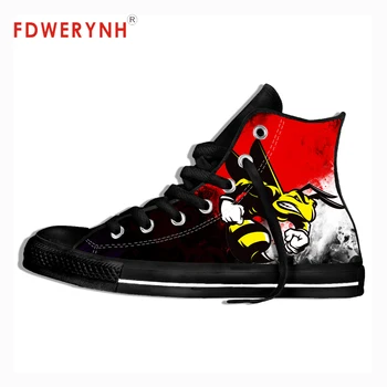 

Men's Canvas Casual Shoes Angry Hornet 3D Yellow Bee Trendy Creative Graphic Customize Pattern Color Lace-up Leisure Flats Shoe