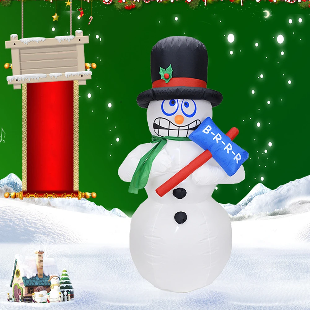 

1.8M Christmas Snowman LED Inflatable Model Snowman Doll Cover Christmas Candy Tree Garden Decor Dressing Supplies with Blower