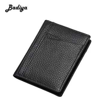 

Men Wallet Casual Genuine Leather Driver's License Card Set Multi-card Slots Business Card Holder Solid Color Male Coin Purse