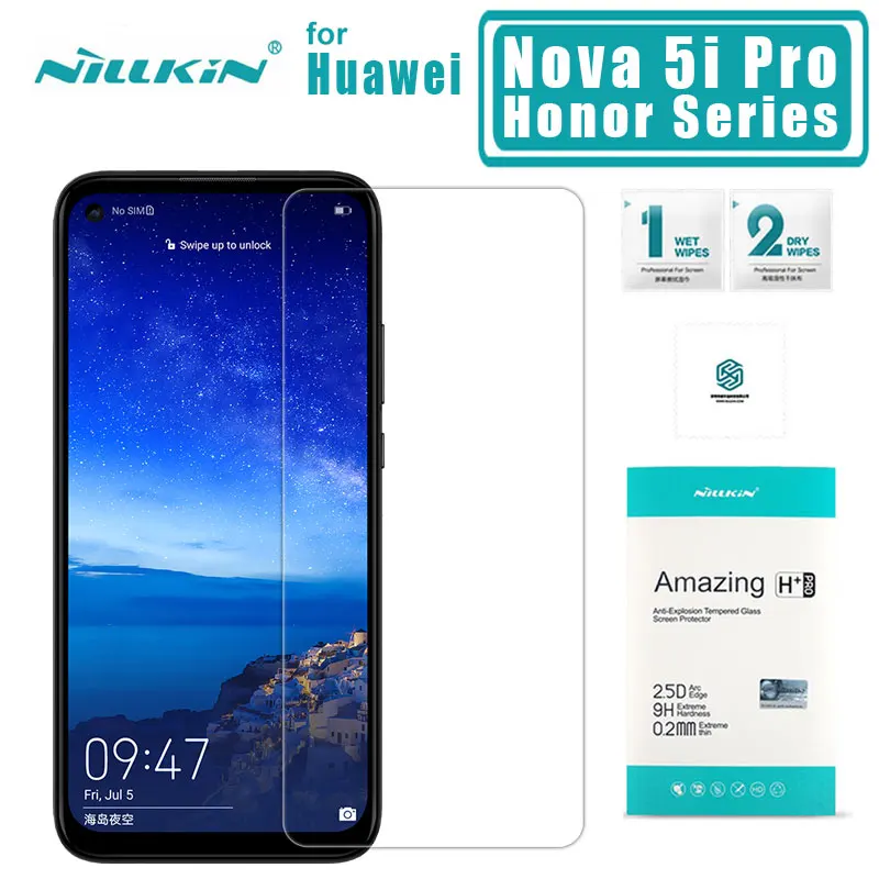 Закаленное стекло Nillkin для Huawei Nova 5i Pro 5 4 H + PRO 2.5D Защита экрана Honor 20 10 Lite 9 8
