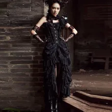 Faldas mujer moda юбки женские готические стимпанк Многослойные панк кружевные Необычные Вечерние длинные зимние юбки jupe femme saia midi