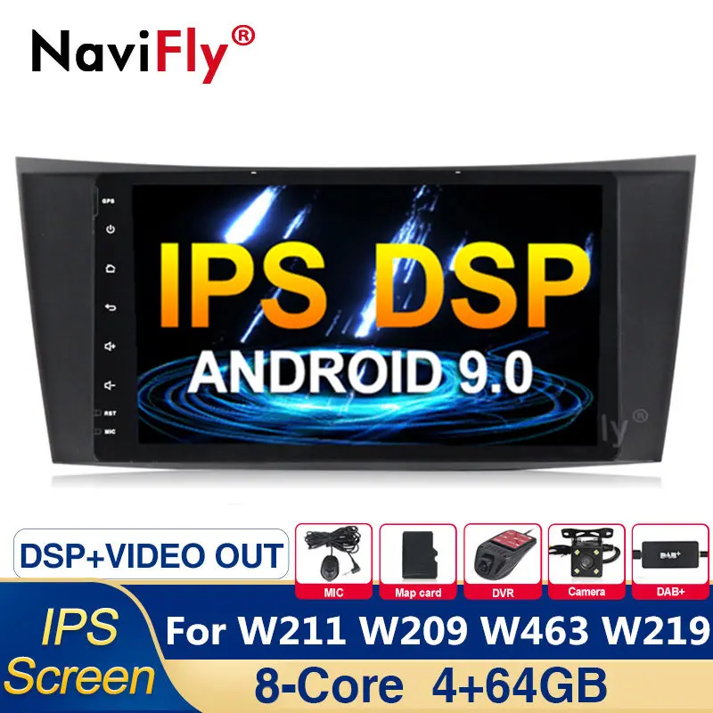 

IPS DSP 8 Core Android 9.0 Car radio gps navigation For Mercedes Benz E-class W211 E200 E220 E300 E350 E240 CLS CLASS W219 W209