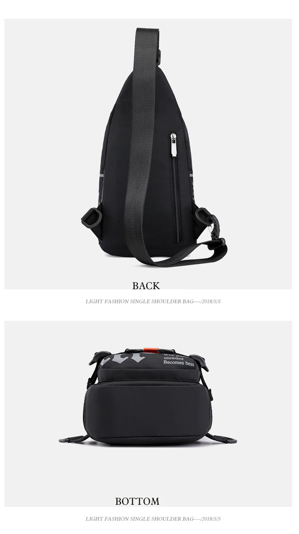 New Men Chest Bag High Quality Nylon Rucksack Knapsack Brand Famous Travel Casual Male One Shoulder Bags Sling Backpack Daypack
