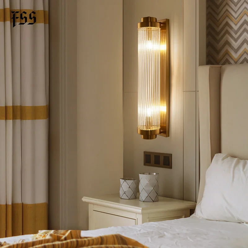 Современное настенное бра Fss прикроватный светильник для спальни зеркальный