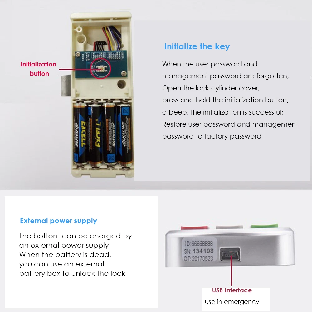Locker Lock Password Electronic Cupboard Keypad Lock Electromagnetic Lock For Ca