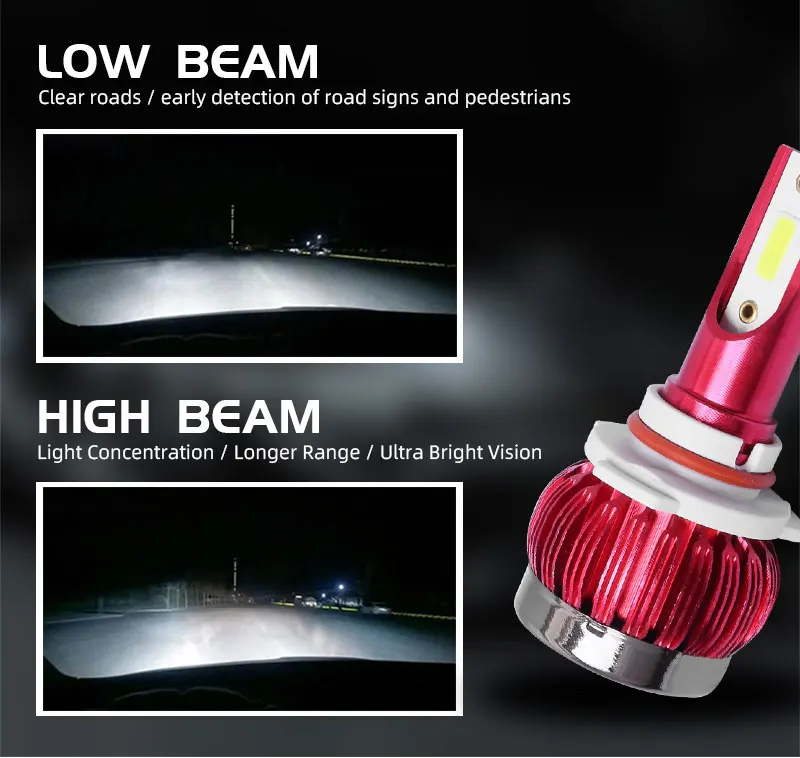 Комплект из 2 предметов, мини DOB чип светодиодный H1 H3 H7 H4 H11 9005 9006 9004 9012 Автомобильный светодиодный головной светильник лампы 48 Вт 8000LM 8000 к авто светодиод Шина CAN свет лампы - Испускаемый цвет: 6000K 1pcs