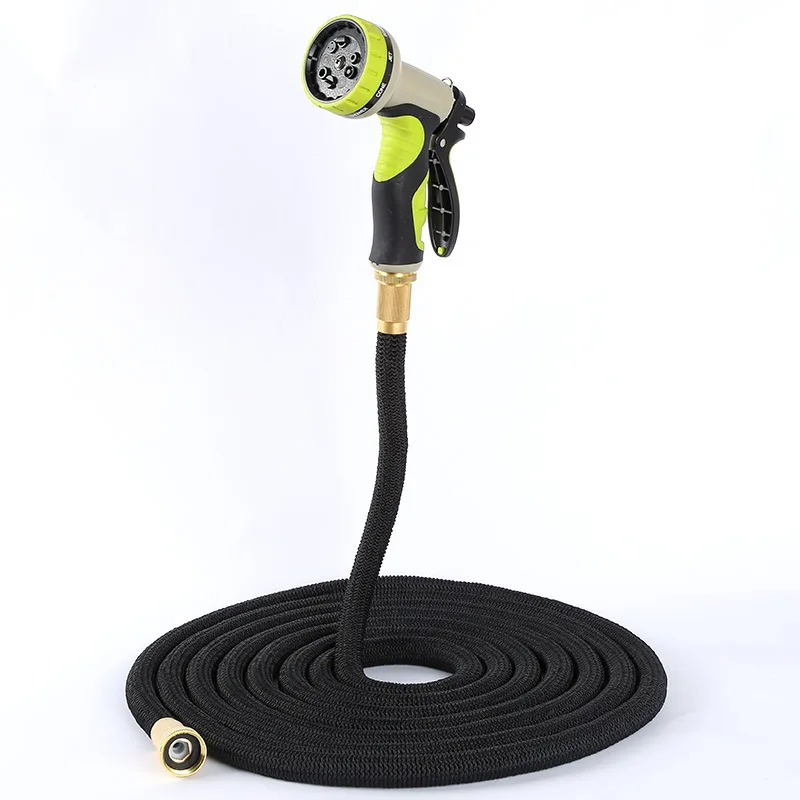 

50FT Creative Wearable Second Generation Garden Hose Natural Double Layer Latex Three Times Garden Flexible Water Pipe Wholesale