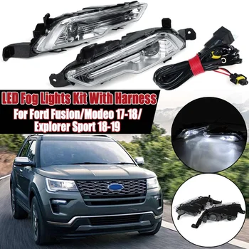 

LED Fog Lights Kit For Ford Fusion/Modeo 2017-2018 for Explorer Sport 2018-2019 with Harness and Switch HS7Z15200F/HS7Z15201F