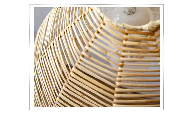 Бамбуку кулон с волной светильник приспособление для Гостиная Юго-Восточная Азия Страны арт-деко Ресторан подвесной светильник для дома светильник Инж
