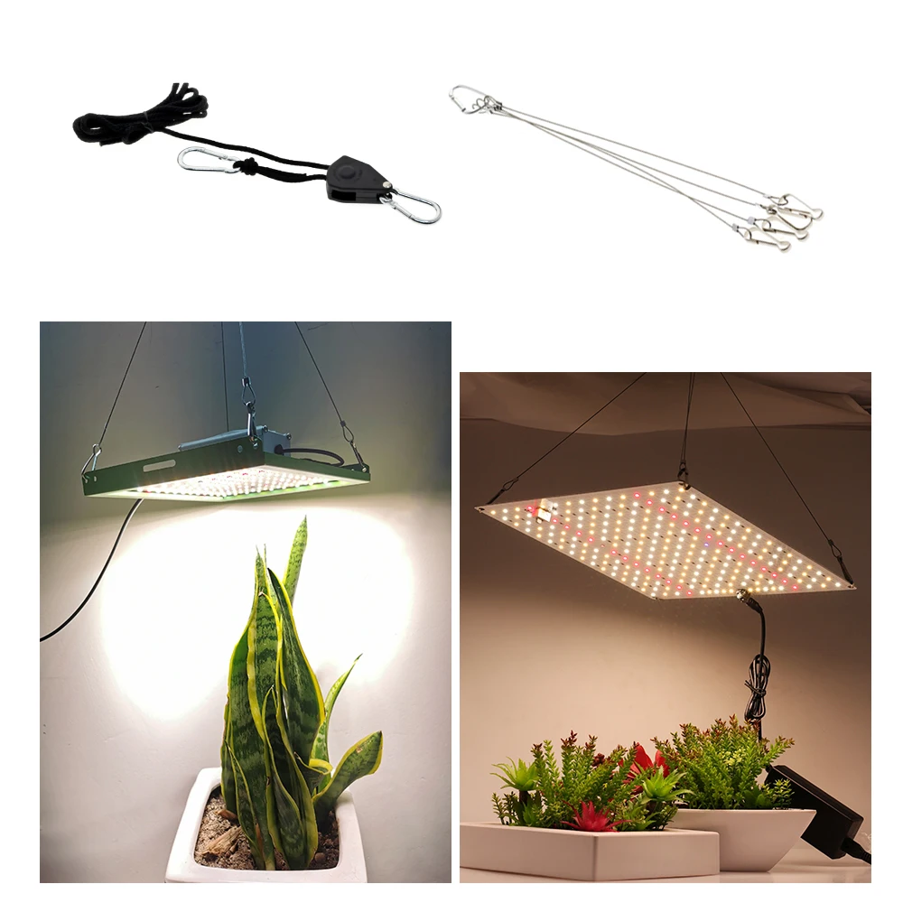 Einstellbare Seil Clip Aufhänger Für Wachsen Licht Kit Hängen 2m Lanyard 30cm Schlinge Draht Seil Quantum Panel Zubehör