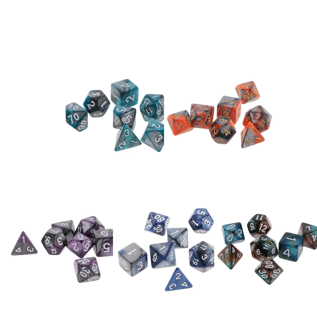 7-die Polyhedral Dice for DND RPG D20 D12 D10 D8 D6 D4 Dice 7-die Polyhedral Dice for DND RPG D20 D12 D10 D8 D6 D4 Dice