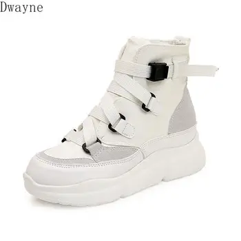 

Martin boots female 2019 autumn new breathable thick bottom high canvas women's boots