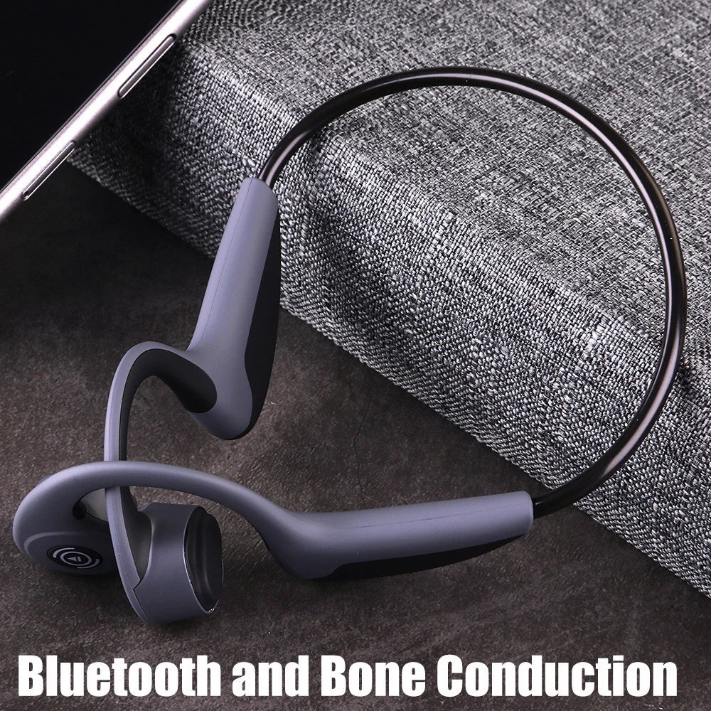 Z8 Bone Conduction Headset Bluetooth V5.0 Wireless Ear Hook Headphones with Mic Handsfree Call Waterproof GYM Sports Earphones