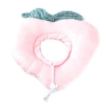 

Pet Cartoon Headgear Cute Cat Headgear Peach Type with Drawstring