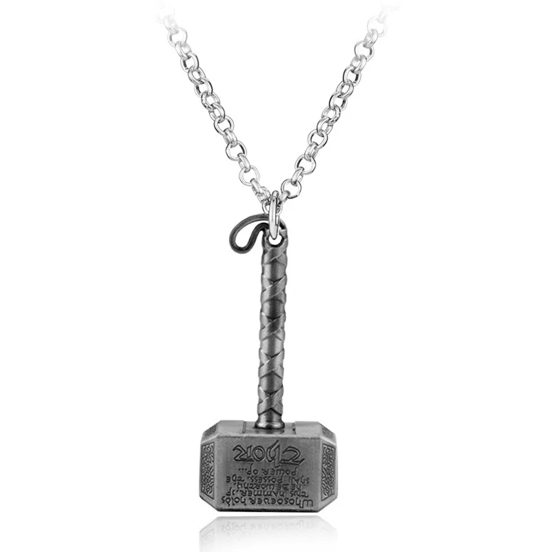 Мода Marvel Мстители Темный мир ожерелье Mjolnir кулон ожерелье ювелирные изделия классический Тор подвеска с молотком для супергероя фильм подарок