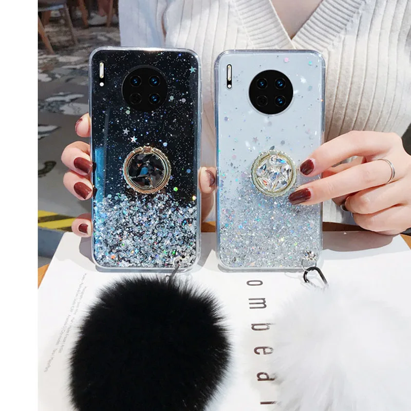 Блестящий блестящий чехол для Huawei P40 Pro P30 P10 P8 Lite 2017 Y9 Prime 2019 Y7 Y6 Y5 2018 P Smart Z