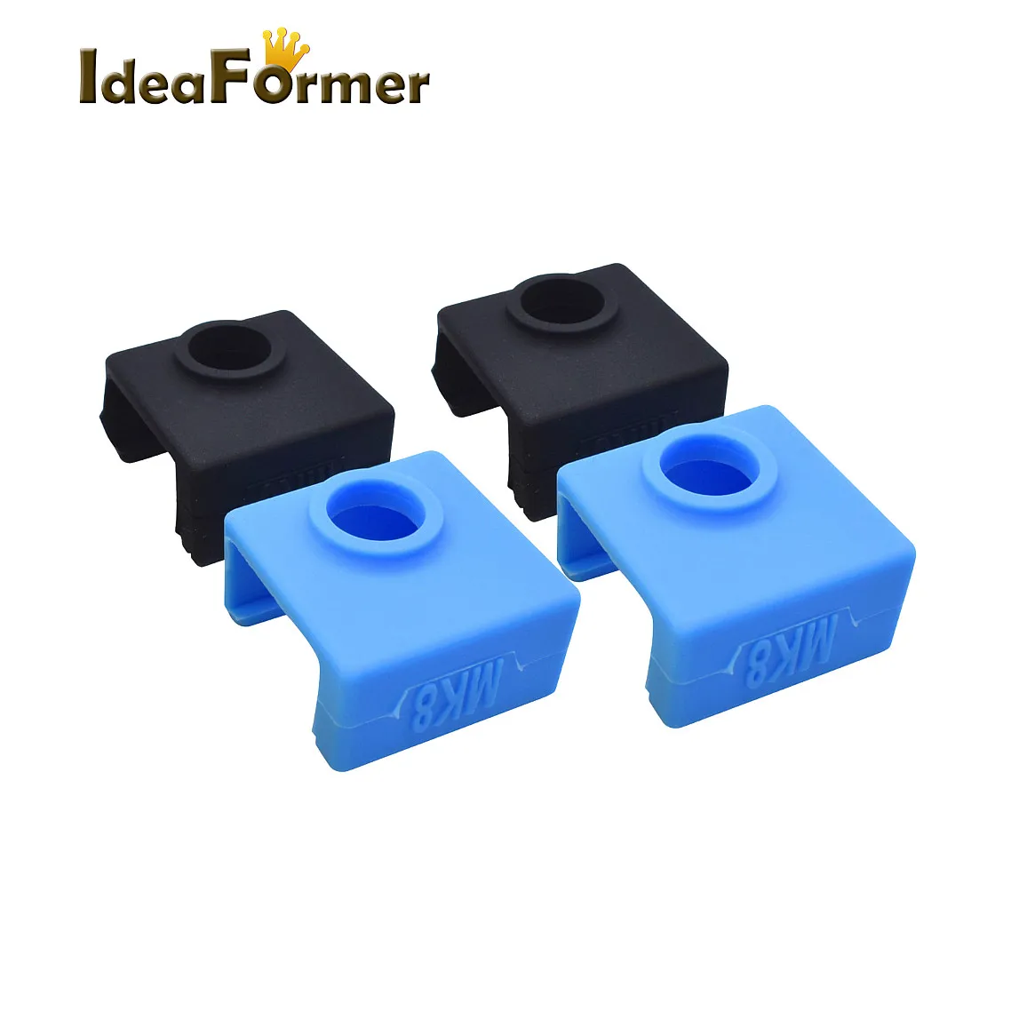 For V6/MK7 MK8 MK9/MK10/Volnaco Heat Block Socks Silicone Sleeve Heater Block Hotend Protector Cover Socks For 3D Printer Parts