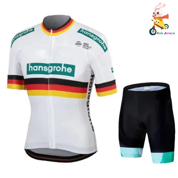 

Kids Cycling Jersey Set 2020 RX Hansgrohe Breathable Summer Children Bike Clothing Boys Outdoor Sportswear Bike Uniform