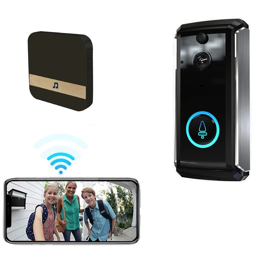 

WIFI Doorbell Smart IP Camera Intercom Video Phone OutDoor 720P wireless security family intercom IR Alarm night vision