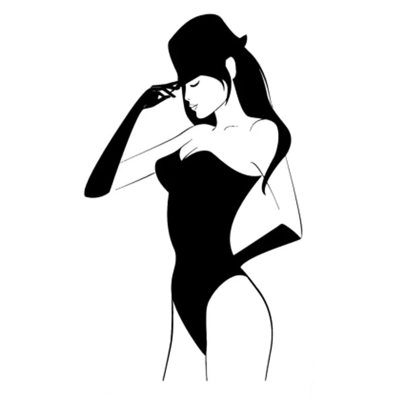 

Забавные Стикеры для автомобиля, стильные стикеры и наклейки с изображением соблазнительной девушки танцовщицы, декоративные виниловые Стикеры для стайлинга автомобиля KK