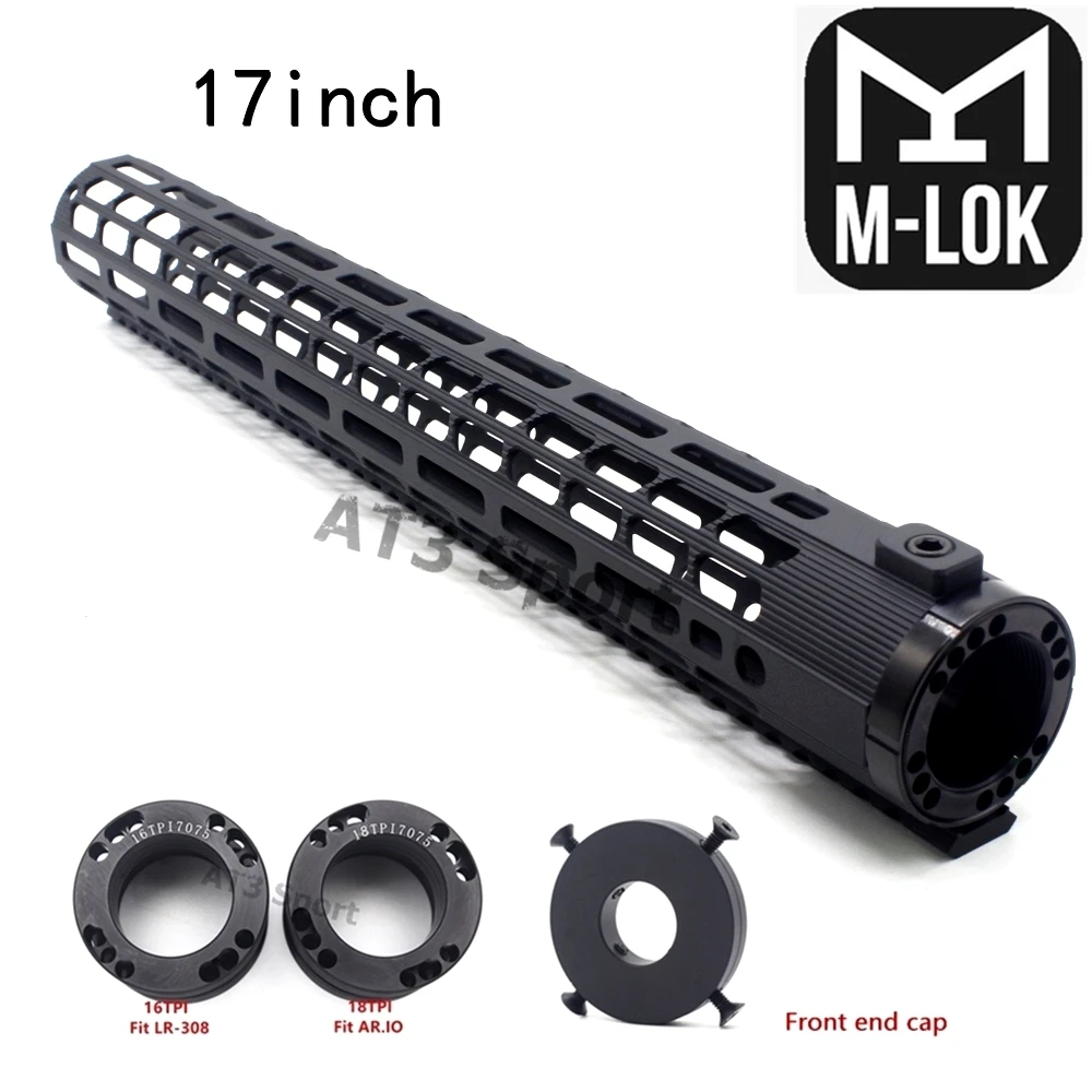 17 дюймов ультра легкий Mlok Handguard Бесплатная плавающая система крепления с