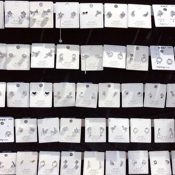 

30 Pairs/lot luxury fashion women crystal style earring lot top quality zircon women wedding earring wholesale 201104-124