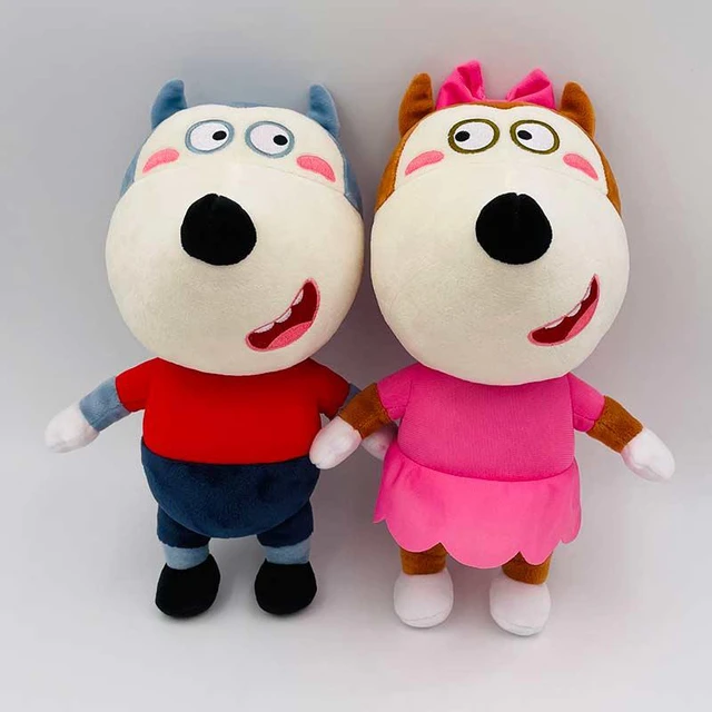 2pcs/set 30cm Anime Wolfoo Family Plush Toys Cartoon Plushie Lucy