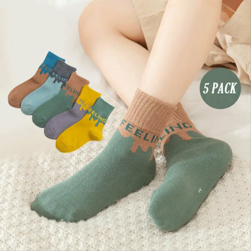 Носки детские Emmababy хлопковые мягкие трикотажные для новорожденных 5 пар | Детская