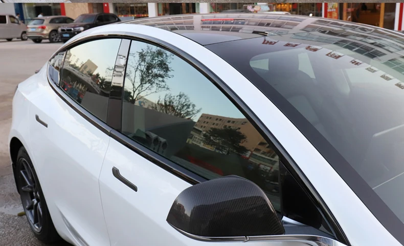 LUCKEASY ABS оконной рамы модификации для Tesla модель 3- автомобиля рама для дверей и окон модификации отделкой 10 шт./компл