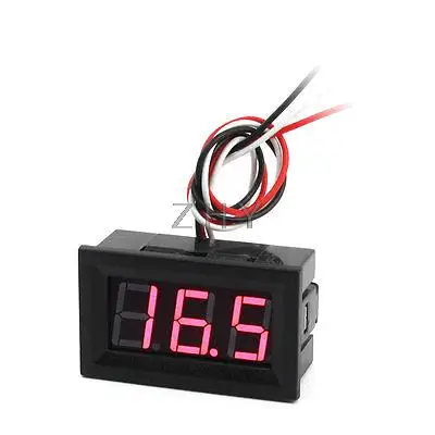 

DC 0-100V 3-Wire Red LED 3-Digit Panel Volt Voltmeter Module Black