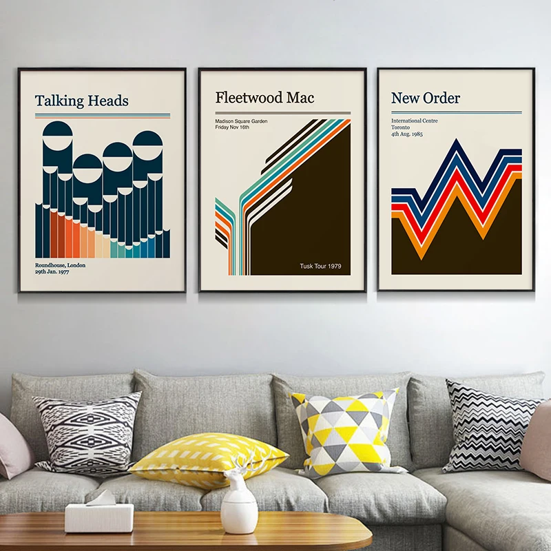 

Gig Poster Popular Music Band Star Art Canvas Painting Retro Wall Print Bar Cafe Club Decor Picture