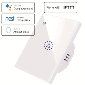 

WiFi Smart Switch EU 20A1Gang Voice Remote Control Touch Switch Air Conditioner Heater Switch Work with Google Home Amazon Alexa