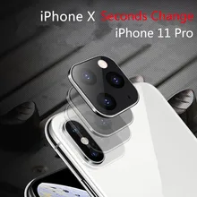 Чехол для iPhone X XS MAX чехол для iPhone 11 Pro Max 11Pro Защита объектива Роскошный металлический чехол для камеры xmax x s