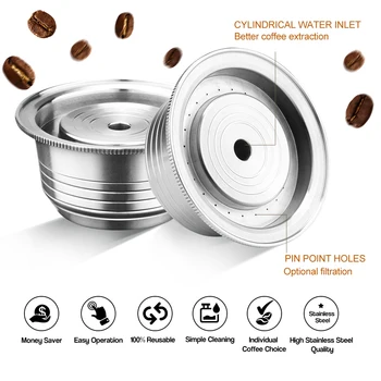 

New Stainless Steel Coffee Capsule 230ml Coffee Filter Cup Reusable Refillable Coffee Capsule Set for Nespresso Coffee Machine