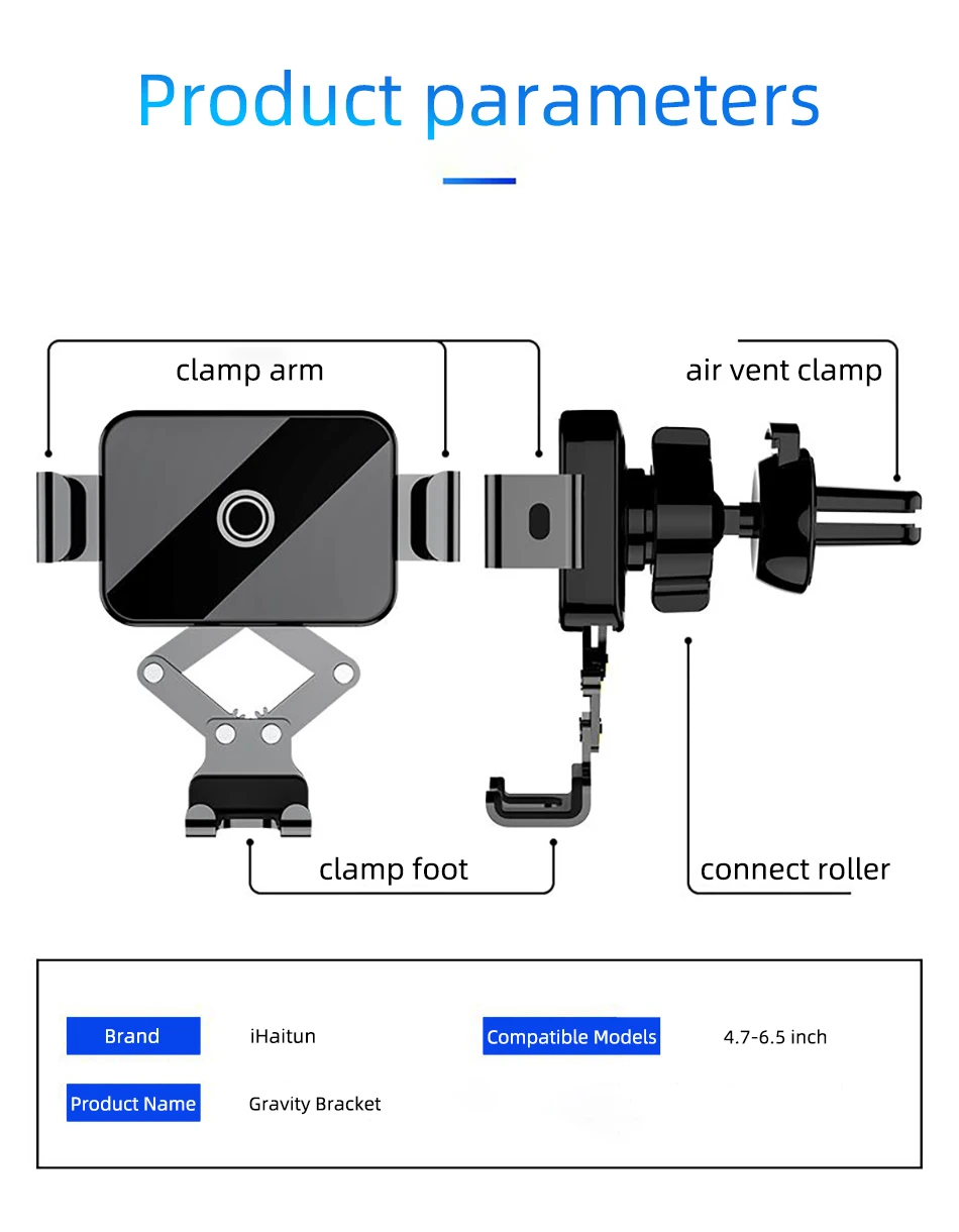 IHaitun мини автомобильный держатель вентиляционное отверстие зажим подставка держатель мобильного телефона для iPhone XS X huawei P30 samsung S10+ Скоба-держатель