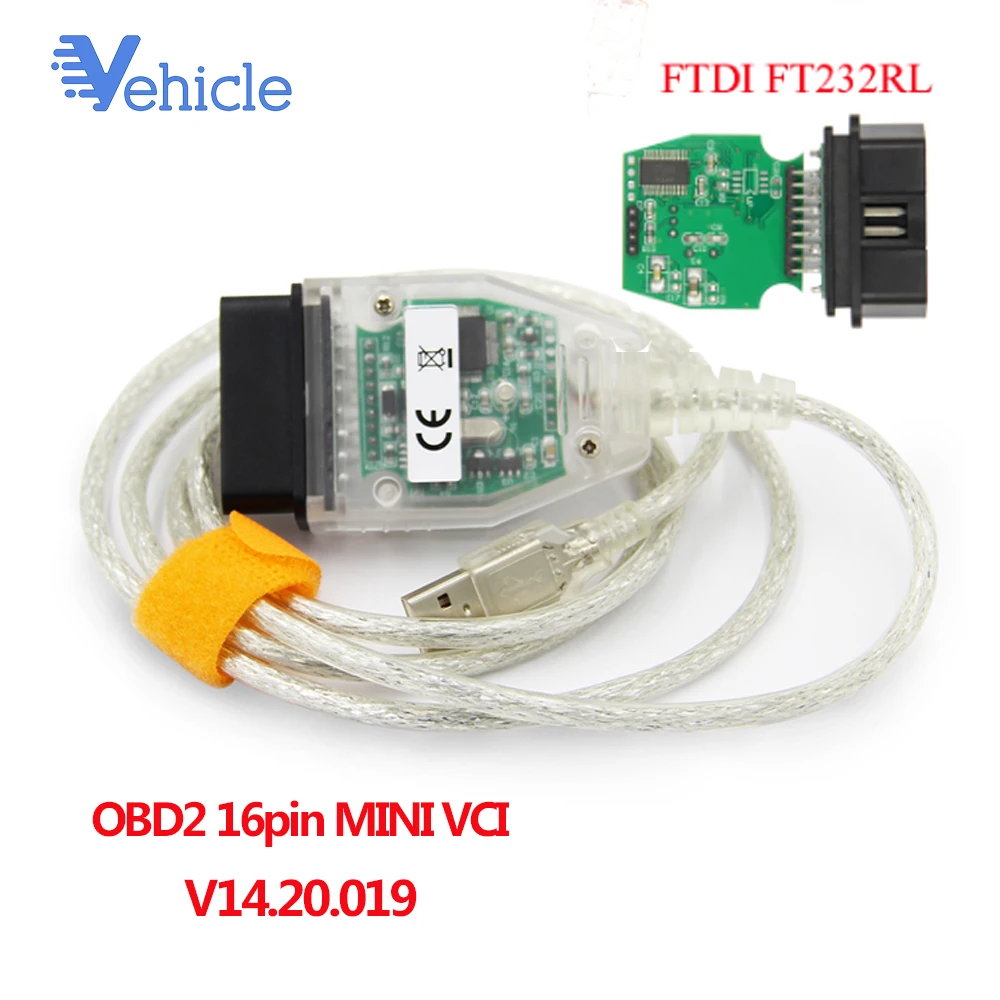 Диагностический кабель MINI VCI для TOYOTA TIS Techstream модель J2534 FTDI FT232RL FT232RQ OBD2
