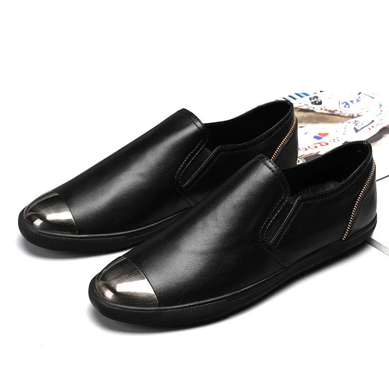 

Cowhide MEN'S SHOES 2019 New Style Genuine Leather Casual MEN'S Leather Shoes Korean-style Men's Trendy Shoes Spring And Summer