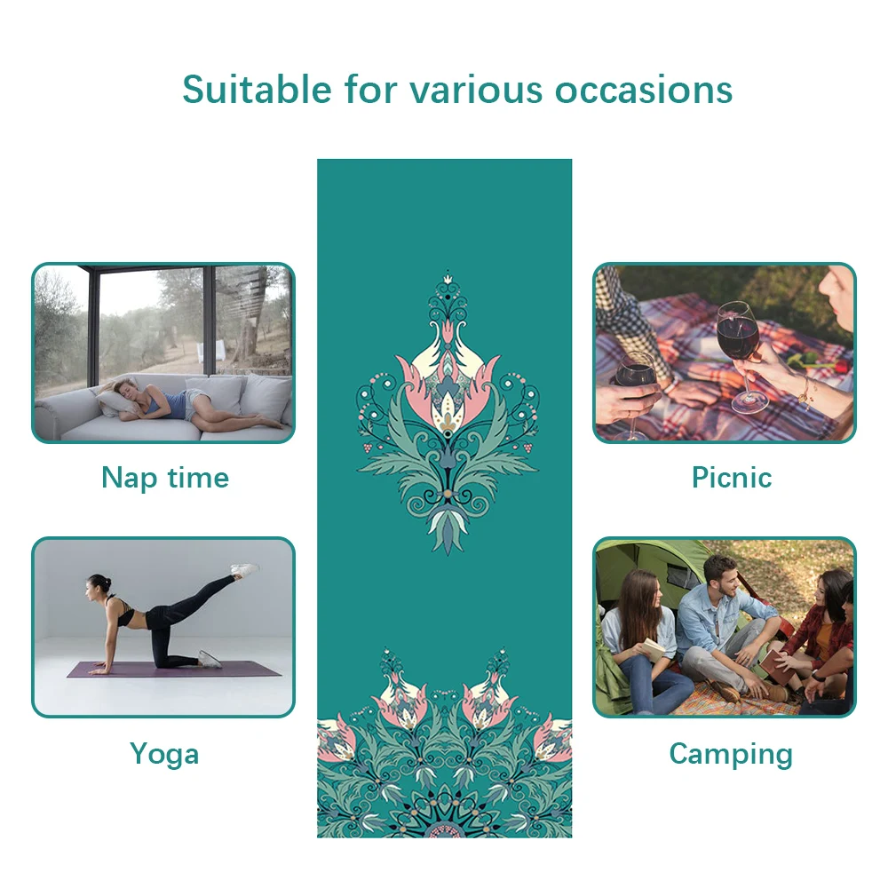 Yoga Mat Towel 183*61cm Printed Non slip