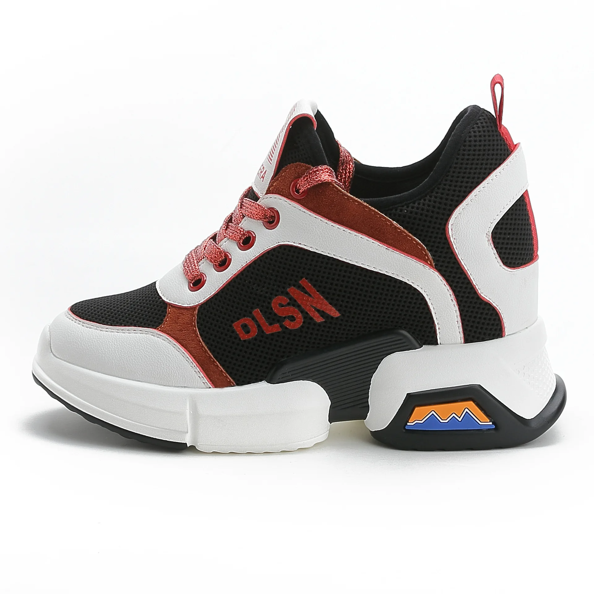 

2019 New Style Autumn Thick Bottomed Korean-style Casual Sports Shoes Women's Small Elevator WOMEN'S Shoes Network Shoes Breatha