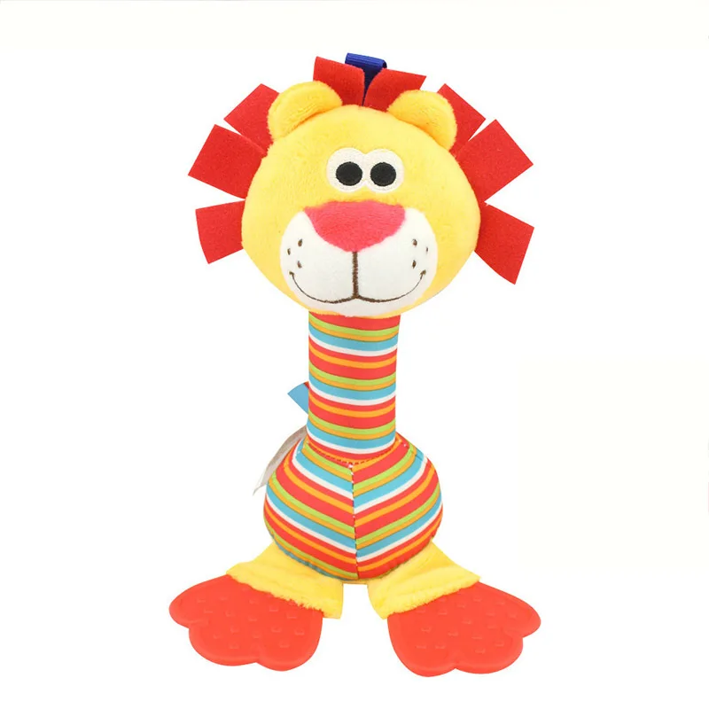 lion Высокое качество новорожденных погремушка игрушки мягкие плюшевые кольцо колокольчик захватывающая игрушка для От 0 до 1 года младенцев - Цвет: lion