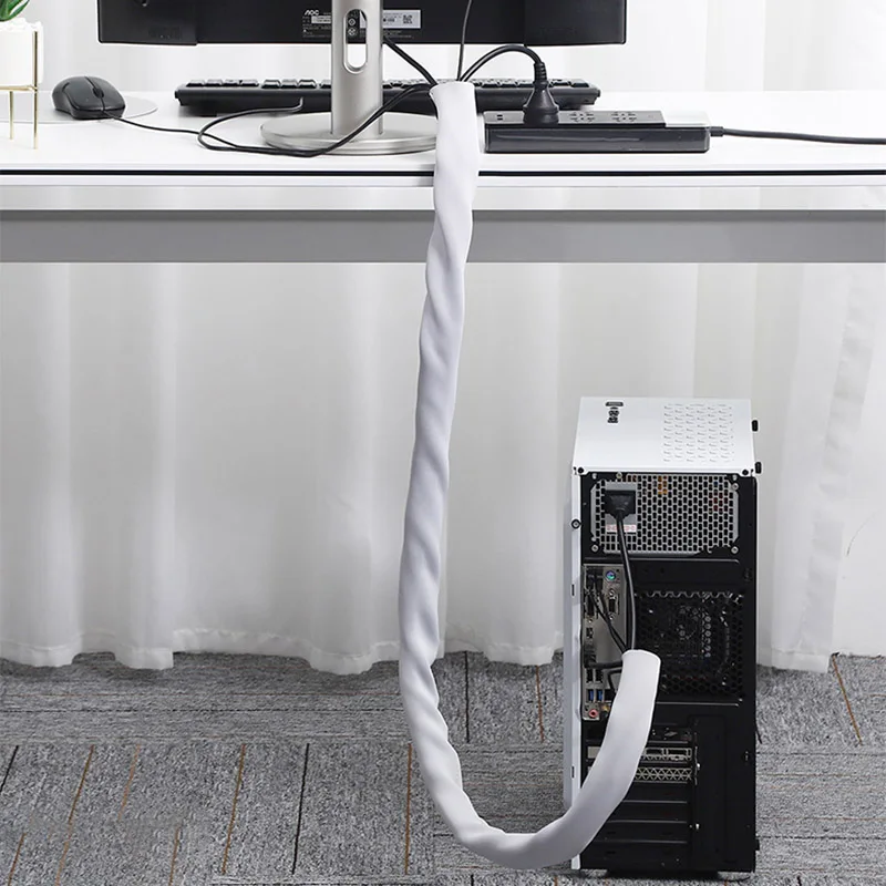 Неопреновый кабель Обложка шнур органайзера хранения скрытый кабель рукав для ТВ компьютера AS99