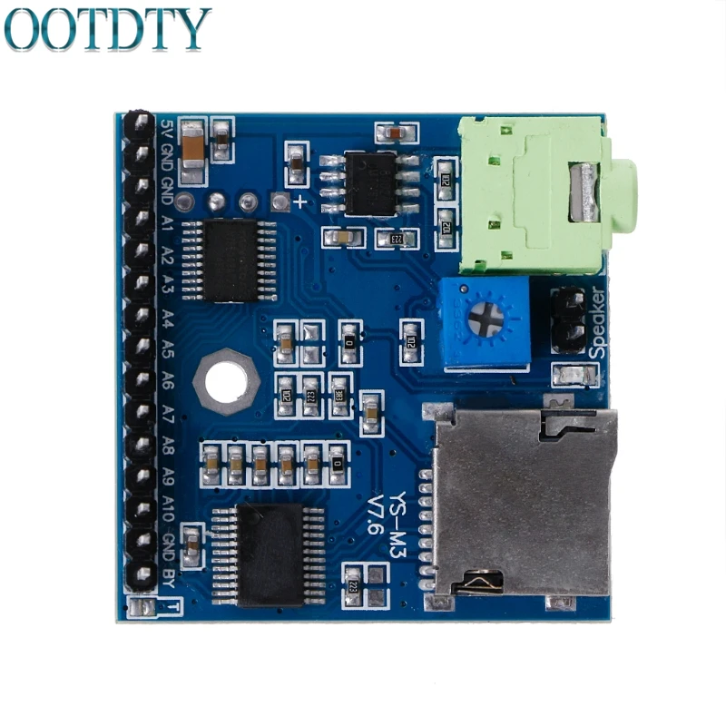 

MP3 Voice Module SD/TF Voice Broadcast Trigger Player + Speaker F MCU SCM UI for PS4